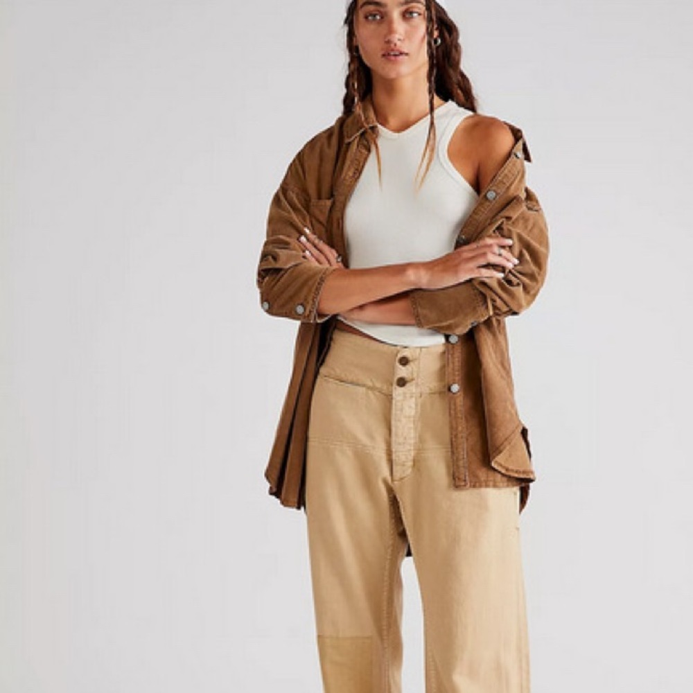 Free People Baby Cord Button-Down Jacket - Picture 4 of 11